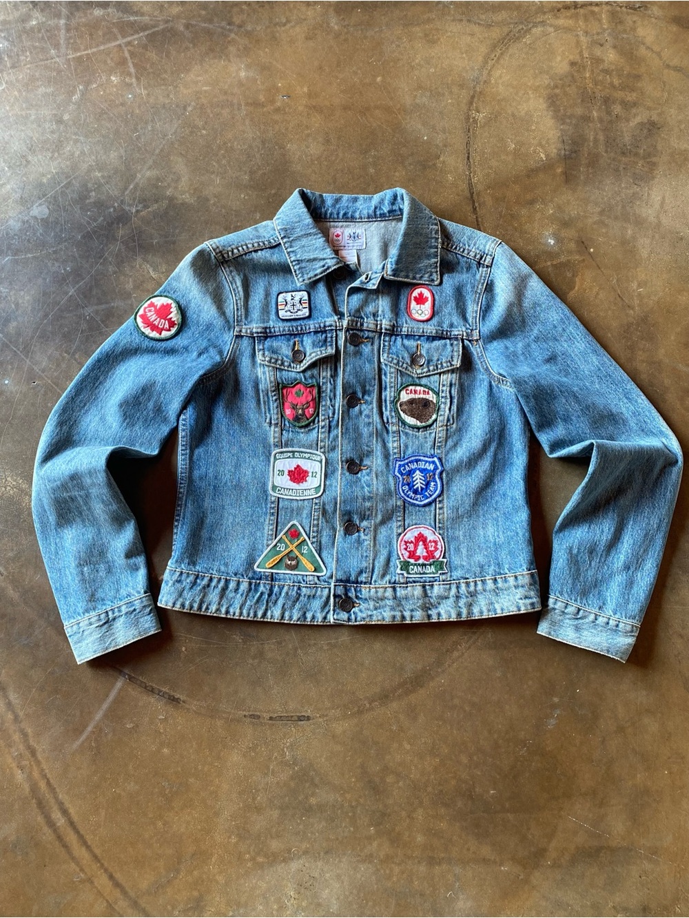 VTG 2012 Canada Olympic Team Women’s Patches Jean Jacket
